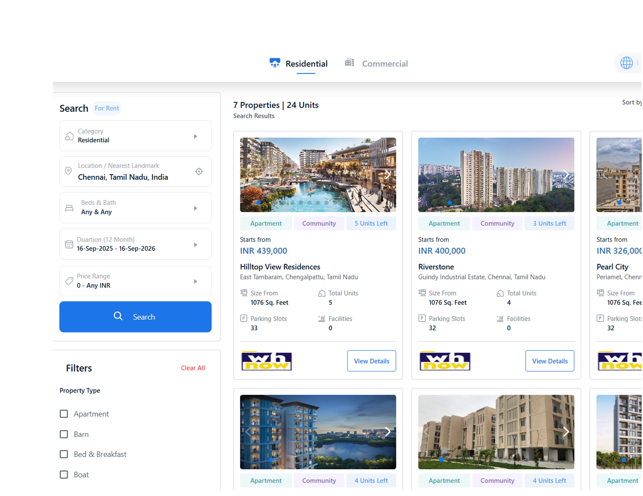 Public & Private Listing Pages